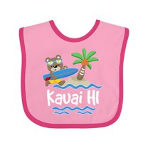 Inktastic Kauai Hawaii Surfing Boys or Girls Baby Bib