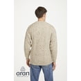 thumbnail image 3 of Aran Woollen Mills Men's 100% Wool Irish Cable Knit Fisherman Sweater Pullover Made in Ireland, 3 of 8