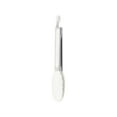 thumbnail image 2 of 9 Inch Kitchen Tongs For Cooking Stainless Steel Serving Tongs With Non Scratch Silicone Tips And Non Slip Rubber Grips Metal Heat BBQ Grilling Food Tongs With Pull Loc, 2 of 4