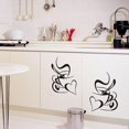thumbnail image 3 of Juego de 2 calcomanías de vinilo para pared de cocina, tazas con cita de amor para decoración de pub, decoración de café, té, mural extraíble, calcomanía de pared negra, taza, decoración del hogar, 3 of 5
