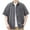 Gray, variant on Lovskoo 2024 Mens Dress Shirts Short Sleeve Lapel Collared Button Dowm Shirts for Men Solid Color Casual Loose Shirt Jacket T-Shirt Beige L
