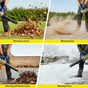 Vecukty 40V Cordless Leaf Blower with 2×4000mAh Batteries & Fast Charger, 3-Speed Electric Leaf Blower, 650CFM 180MPH Lightweight Leaf Blower Cordless for Yard, Lawn, Garden & Driveway