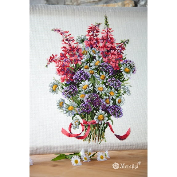 The Field Bouquet K-95 Counted Cross Stitch Kit
