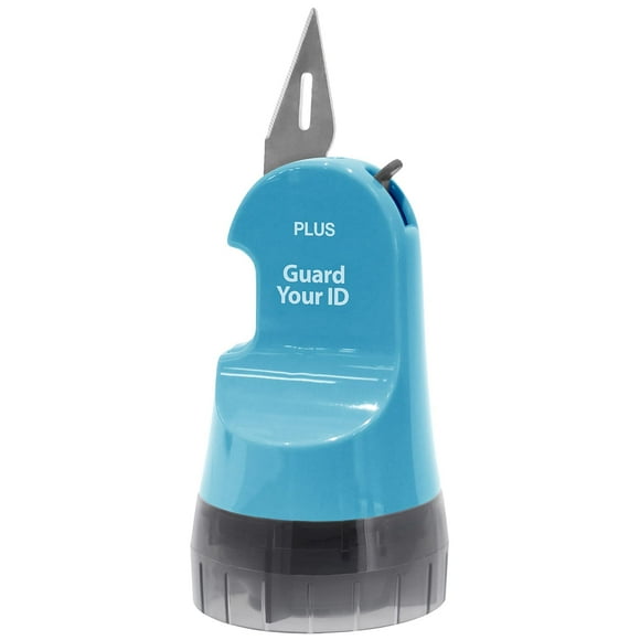 Guard Your ID 3 in 1 Wide Advanced Roller with retractable Box & Envelope Opener and Identity Theft Prevention Security Stamp Turquoise