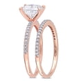thumbnail image 2 of Everly Women's Moissanite Created Diamond 14k Rose Gold Bridal Set, 2 of 7