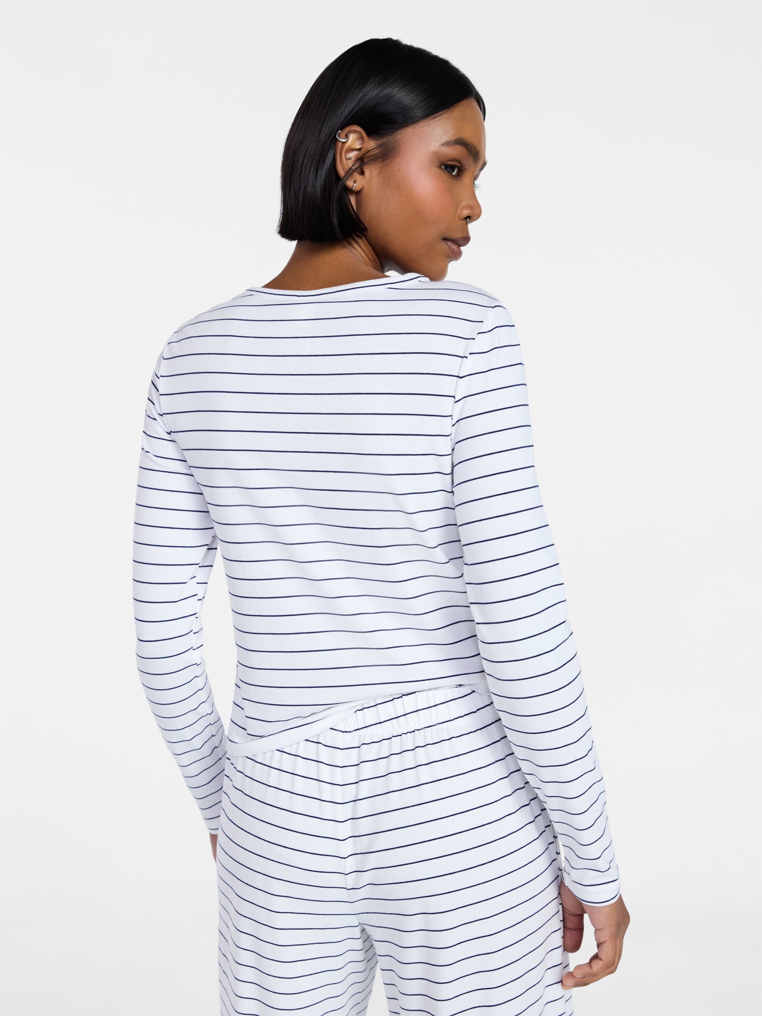 No Boundaries Cloud Core Sleepwear Henley Shirt, Women's XS-XXL