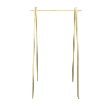 Casual Home Space Saving Versatility Clothes Rack Clothing Storage, Natural