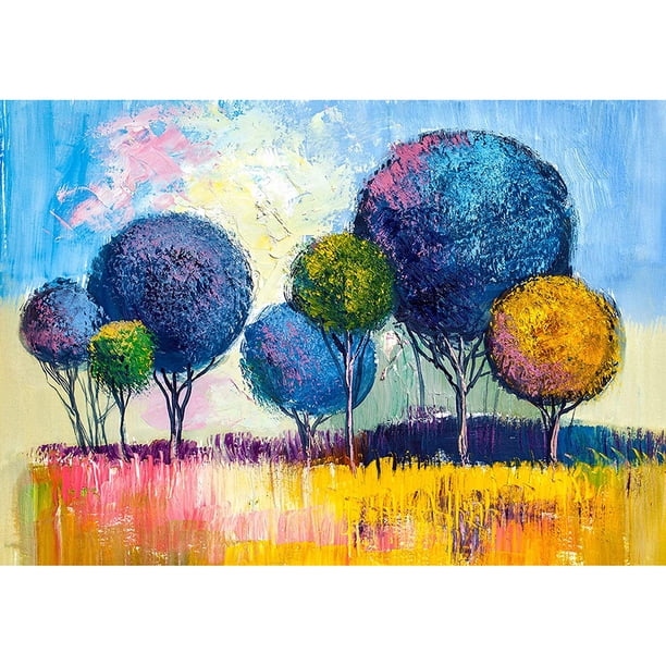 Diamante (DB6695) Árbol Completo Serie Abstracta Redondo Resina E485 30x40cm FLhrweasw Nuevo