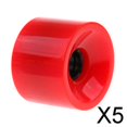 thumbnail image 1 of Colaxi Lot de 5-6 70 x 51 mm Roues de Planche à Roulettes Pro Vierges en PU Roues de Longboard Cruiser Rouges 5 Pcs, 1 of 8