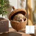 thumbnail image 5 of Cheapark 2D Sleeping Acorn Christmas Hanging Ornament Flat Design Cute Tree Pendant for Xmas Tree Holiday Home Decor Gift, 5 of 7