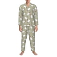 thumbnail image 3 of Fotbe Funny Chicken Pattern Long Sleeve Pajama Set for Men,Sleepwear Set,2-piece Loungewear Set,Soft PJs Comfy Nightwear with Pockets-Large, 3 of 7