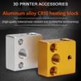 thumbnail image 2 of 6pcs Heater Block for Makerbot MK7 MK8 Extruder Ender 3 3D Printer (Silver) Sywqhk Para estrenar, 2 of 9