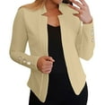 thumbnail image 4 of iHPH7 Open Front Blazer for Women Fall Business Outfits for Women Blazer Jackets for Women Fall Jackets for Women Fall Clothes for Women Fall Office Outfits for Women Khaki S, 4 of 7