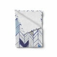 thumbnail image 2 of Chevron Soft Flannel Fleece Throw Blanket, Tribal Zigzag Lines Pattern in Various Shades Geometric Sketch, Cozy Plush for Indoor and Outdoor Use, 70" x 90", Violet Blue White, by Ambesonne, 2 of 6