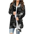 thumbnail image 2 of GaThRRgYP October Cardigan Open Front Style,Women's Fashion Halloween Printed Long Sleeved Cardigan Jacket Black XL, 2 of 6