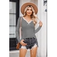 thumbnail image 5 of Zeagoo Womens Tshirts Long Sleeve Shirt Casual V-Neck Rib Knit Pullover Tee Basic Solid Trendy Spring Going Out Tops Underscrub Casual Outfits, 5 of 6