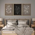 thumbnail image 4 of IDEA4WALL Framed Canvas Print Wall Art Set of 3 Minimalist Monochrome Flowers Illustration Pastel Vintage Floral Landscape Digital Art Boho Wall Decor Relax/Clam for Home Decor -, 4 of 5