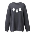 thumbnail image 4 of Lolmot Womens Fleece Sweatshirt Halloween Cute Ghost Print Pullover Teen Girl Trendy Loose Casual Long Sleeve Crewneck Going out Tops, 4 of 4