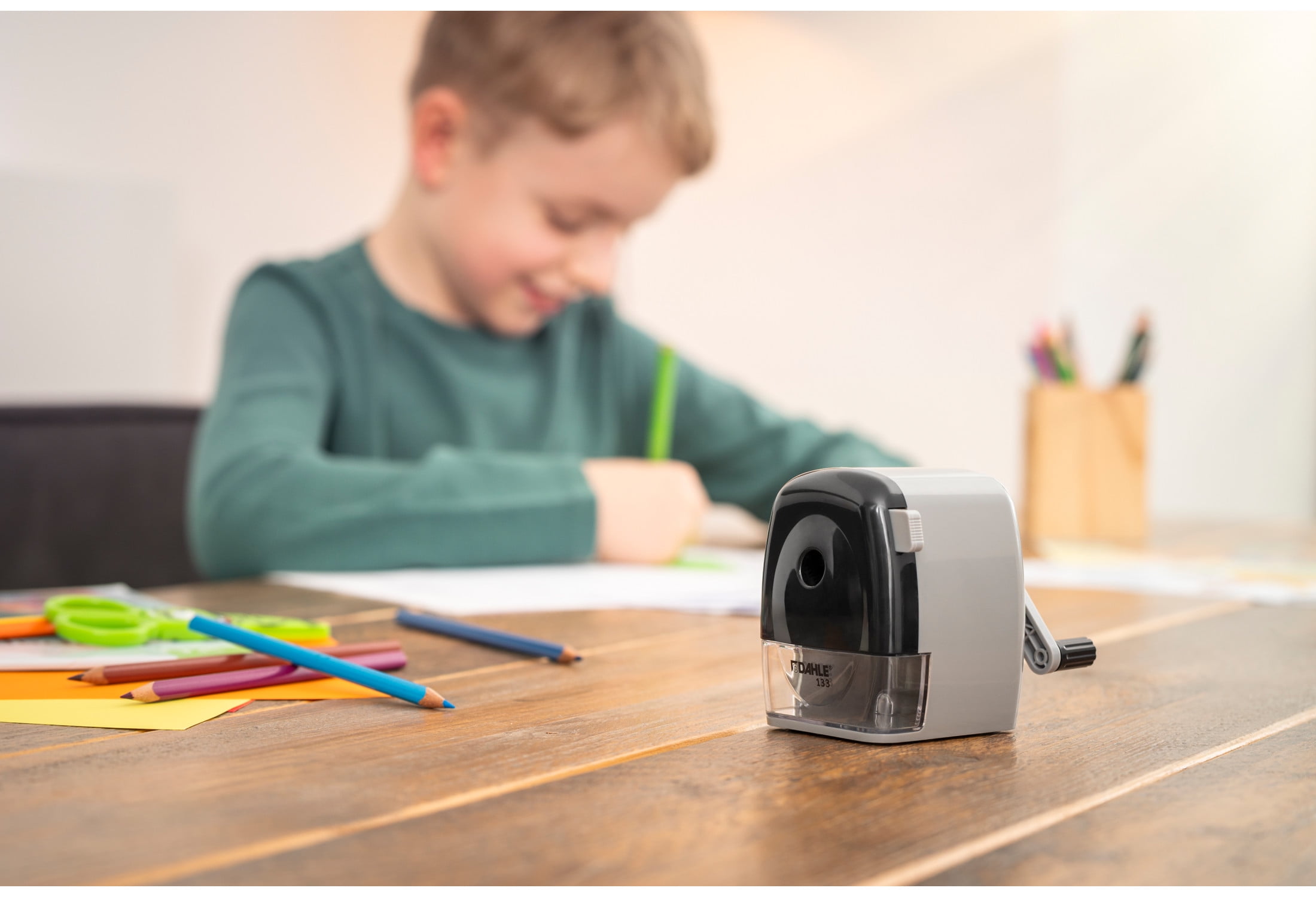 Dahle 133 Pencil Sharpener w/Point Adjuster, For Graphite & Colored Pencils