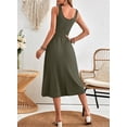 thumbnail image 2 of Vestido Dokotoo Beach Vacation, sin mangas, estilo swing, midi, verde, XXL, 2 of 6