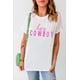 thumbnail image 4 of ABPHQTO Camiseta blanca de manga corta con estampado gráfico Western BULL SHIRT para mujer, 4 of 5