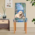 thumbnail image 4 of Yayeee 4 Pack Dining Chair Covers Stretch Parson Chairs Slipcovers Seat Protector, Sea Window, 4 of 6