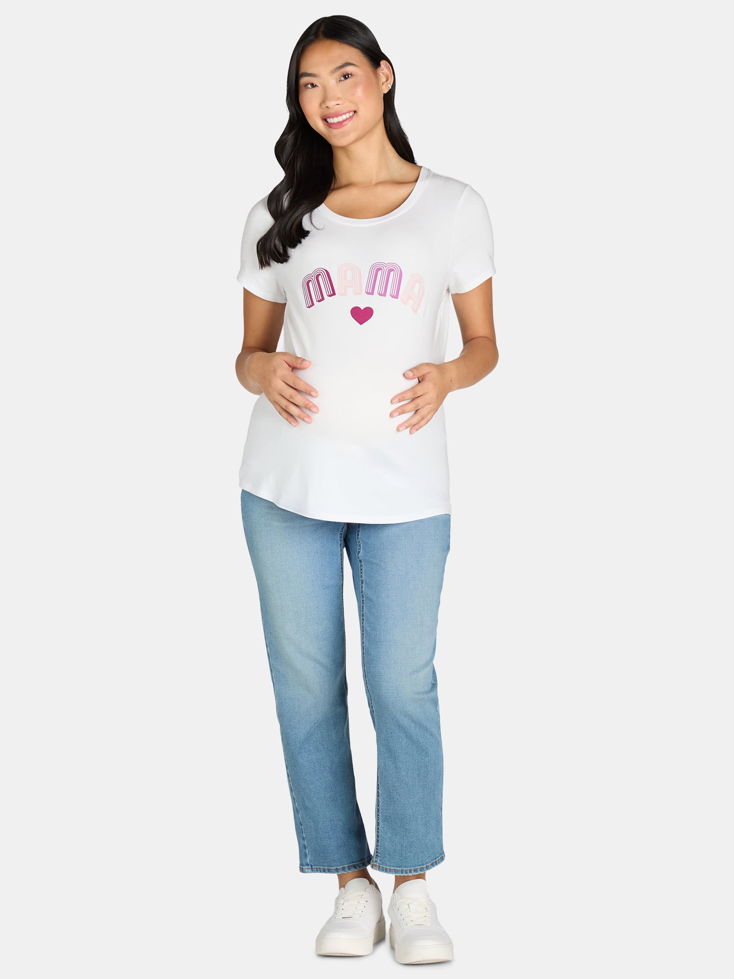 Time and Tru Women’s Maternity Graphic Tee, Sizes S-XXL