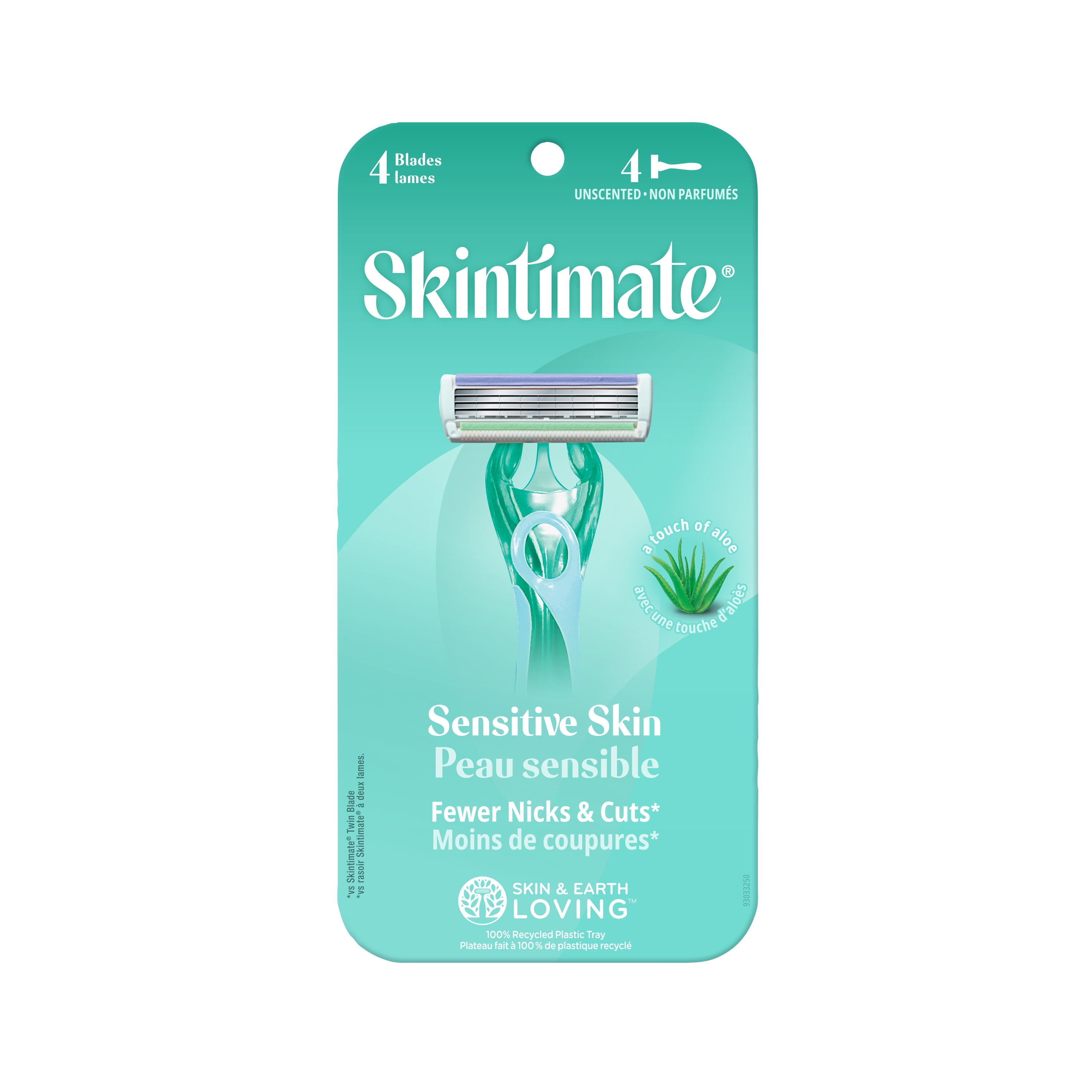 Skintimate Peace of Mind Sensitive Disposable Razors, 4 ct