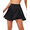 Black, variant on G4Free Chillwhisp 14" Pleated Tennis Skirts for Women Side Crossover Flattering Wrap Golf Skort Inner Shorts with Pocket