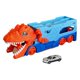 thumbnail image 1 of Camión de transporte de dinosaurios. El camión devorador de dinosaurios incluye una miniatura al azar. naranja, 1 of 9