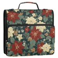 thumbnail image 5 of FORMRS Zipper Binder with Shoulder Strap 2-inch Ring 500 Sheet Capacity File Bag, Christmas Blooms, 5 of 5