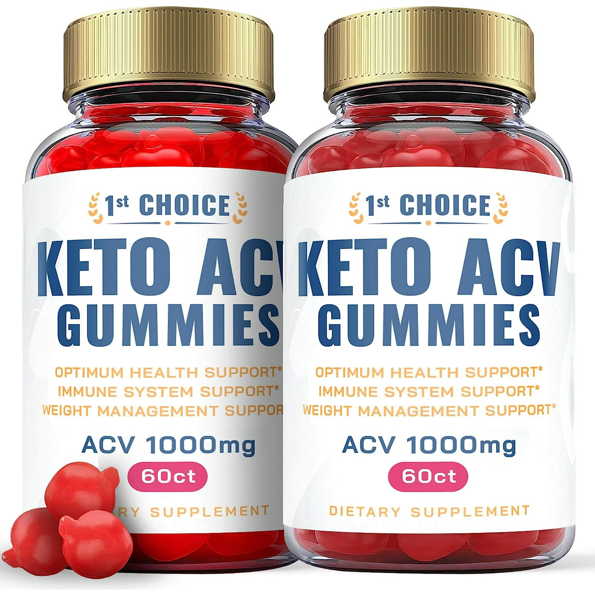 (2 Pack) 1st Choice Keto ACV Gummies - Supplement for Weight Loss - Energy & Focus Boosting Dietary Supplements for Weight Management & Metabolism - Fat Burn - 120 Gummies