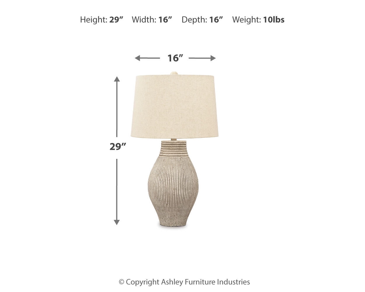 Signature Design by Ashley Casual Layal Table Lamp, Beige