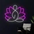 thumbnail image 3 of Lotus Pose Yoga Neon Sign, Yoga Led Sign, Meditation Led Light, Fitness Coach Neon Light, Exercise, 3 of 5