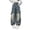 style-01 Blue, variant on Jeans for Girls High Waist Girl's Print Cargo Pants Flap Pocket Mid Waist Wide Leg Casual Jeans Size 13-14 (Light Blue,13-14 Years)