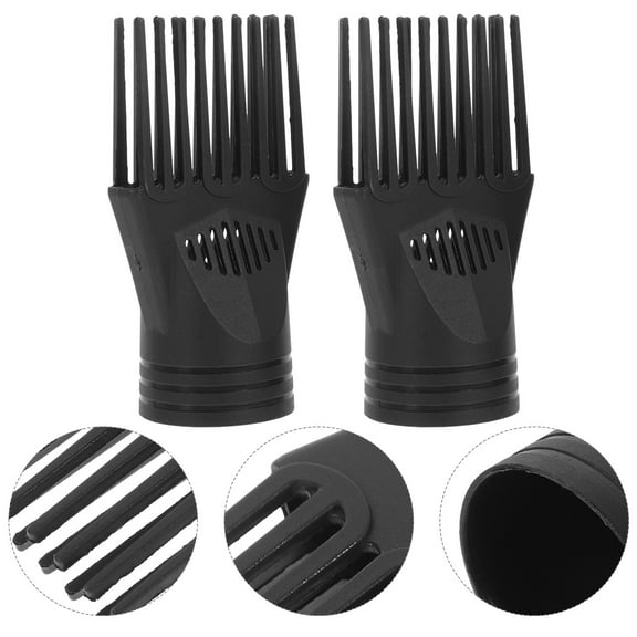 2pcs Hair Dryer Diffuser Combs Hair Dryer Nozzle Comb Replacement Reusable Hair Dryer Nozzle