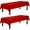 Red, variant on WEALUXE Set of 2 White Rectangle Tablecloth for Tables 8ft [60x126 Inch] White Table Cloths for 8 Foot Rectangular Tables, 200 GSM Poly Tabletop Covers Washable Fabric Stain, Wrinkle Resistant, 2 Pack