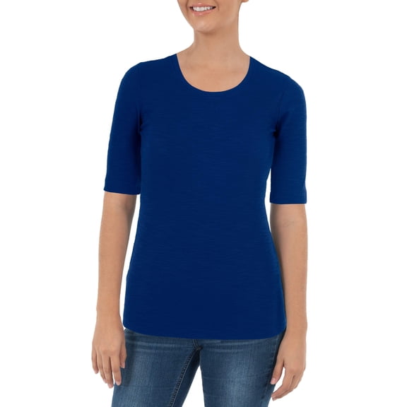 Time And Tru Women's Elbow Sleeve T-Shirt