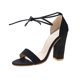 thumbnail image 1 of Amzcrzy Zapatos de mujer,Zapatos de mujer,Zapatillas de mujer, Sandalias informales de verano con punta abierta para mujer, con cordones, de color liso, de tacón alto y grueso. Sandalias Mujer Zapati, 1 of 5
