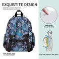 thumbnail image 5 of Butterfly and Jewel Blue Pattern Cute School Backpack Bag for School with Padded Back and Adjustable Shoulder Straps 15.25"x11.5"x5.25", 5 of 5