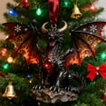 thumbnail image 6 of Cheapark Christmas Dragon-Shaped Hanging Ornaments - Festive Figurines For Xmas Tree, Home Holiday Decor Display, 6 of 7