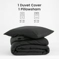 thumbnail image 6 of Sonive Washed Duvet Cover Set Queen, 3 Pieces Soft Cozy Textured Wrinkled Bedding Set, Black, 6 of 8