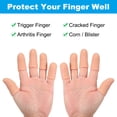 thumbnail image 4 of Protectores de dedo Uxcell, 20 piezas de cubiertas de dedo de silicona, tapa de guardia de pulgar, protección de dedo de gel para reparación, artritis, deportes, 1.6"x0.8" color de piel, 4 of 6