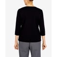 thumbnail image 5 of Alfred Dunner Womens  Swirl Embellished Knit Top, 5 of 6
