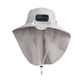 thumbnail image 2 of Sombrero de exterior para niños con ventilador solar, recargable, ajustable, versátil y transpirable. Gris claro, 2 of 8