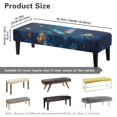 thumbnail image 7 of Whosucclay Butterfly Flower Galaxy Print Dining Bench Slipcover Dining Bench Cover Stretch Removable Slipcover for Living Room, Bedroom, Kitchen - Rectangle Bench Seat Protector Cover, 7 of 7