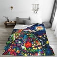 thumbnail image 4 of JUNZAN Colorful Floral Forest Fairy Print Flannel Fleece Blanket Throw Blanket for Bed,Sofa,Couch,Travel,Camping(50"x40" ), 4 of 5
