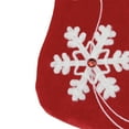 thumbnail image 6 of Northlight 20.5-Inch Red and White Velvet With White Snowflake Christmas Stocking, 6 of 6