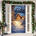 thumbnail image 6 of Christmas Front Door Cover Elastic, 35 * 78''Christmas Door Cover Cloth with Elastic, 2025 New Christmas Front Door Decorations, Elastic Fabric Door Cover Christmas for Festive Party Home Decor, 6 of 7
