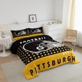 thumbnail image 3 of Football Bedding Sets Football City Comforter Set American Football Lover Bedding Comforter Sets Gifts,Sports Game Down Comforter Football Team Duvet Set King (Pittsburgh), 3 of 7